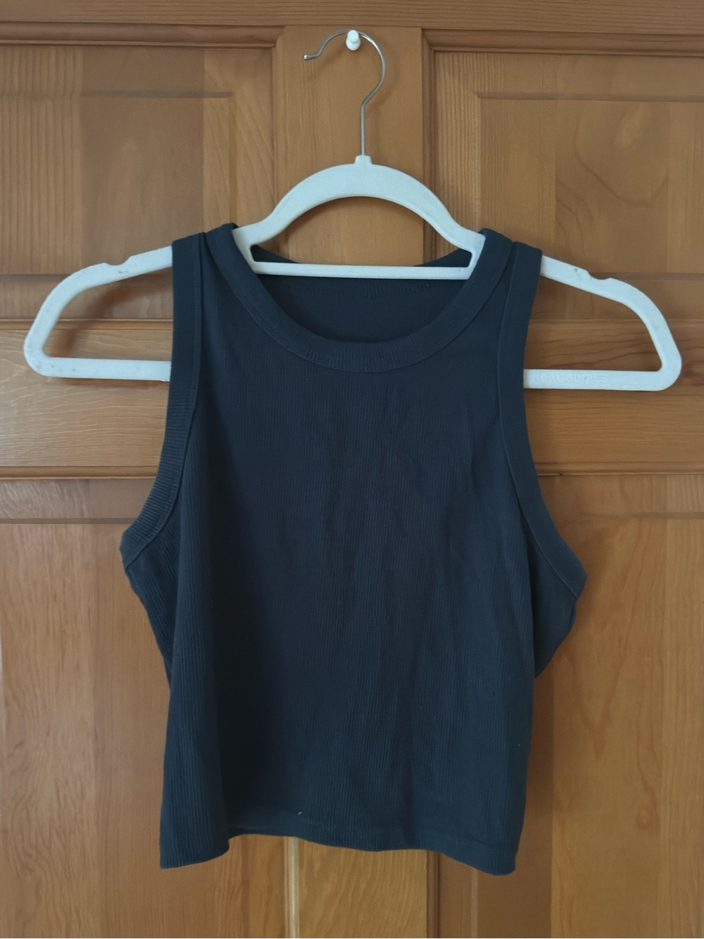 SHEIN Dark Green Ribbed Tank Top